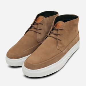 MASON Mens Leather Suede Ankle Top Comfort Lace Up Chukka Boots
